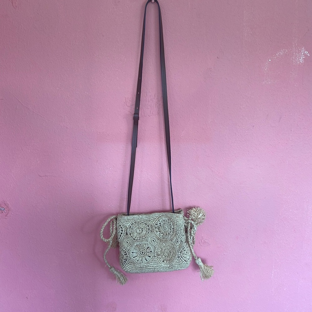 Gerard Darel Crossbody Straw Bag